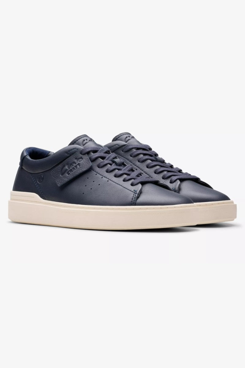 Clarks Craft Swift Leather Shoe Navy