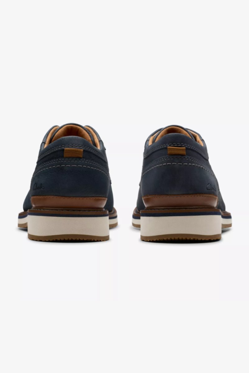 Clarks Monahan Plain Shoe Navy Nubuck