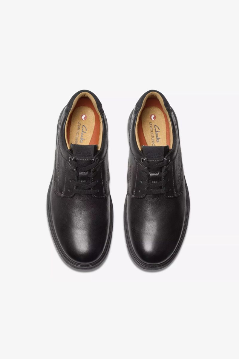 Clarks UN Briley Pace Shoe Black Leather