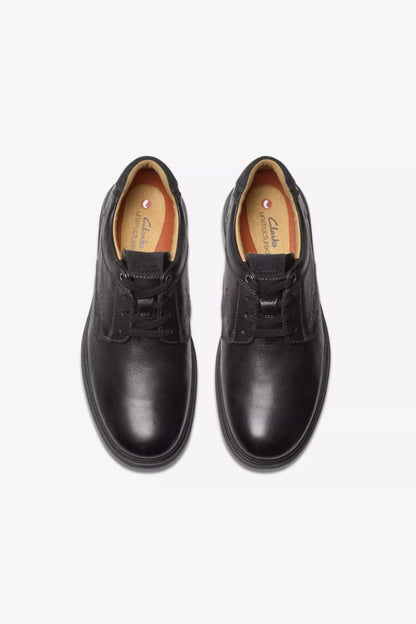 Clarks UN Briley Pace Shoe Black Leather