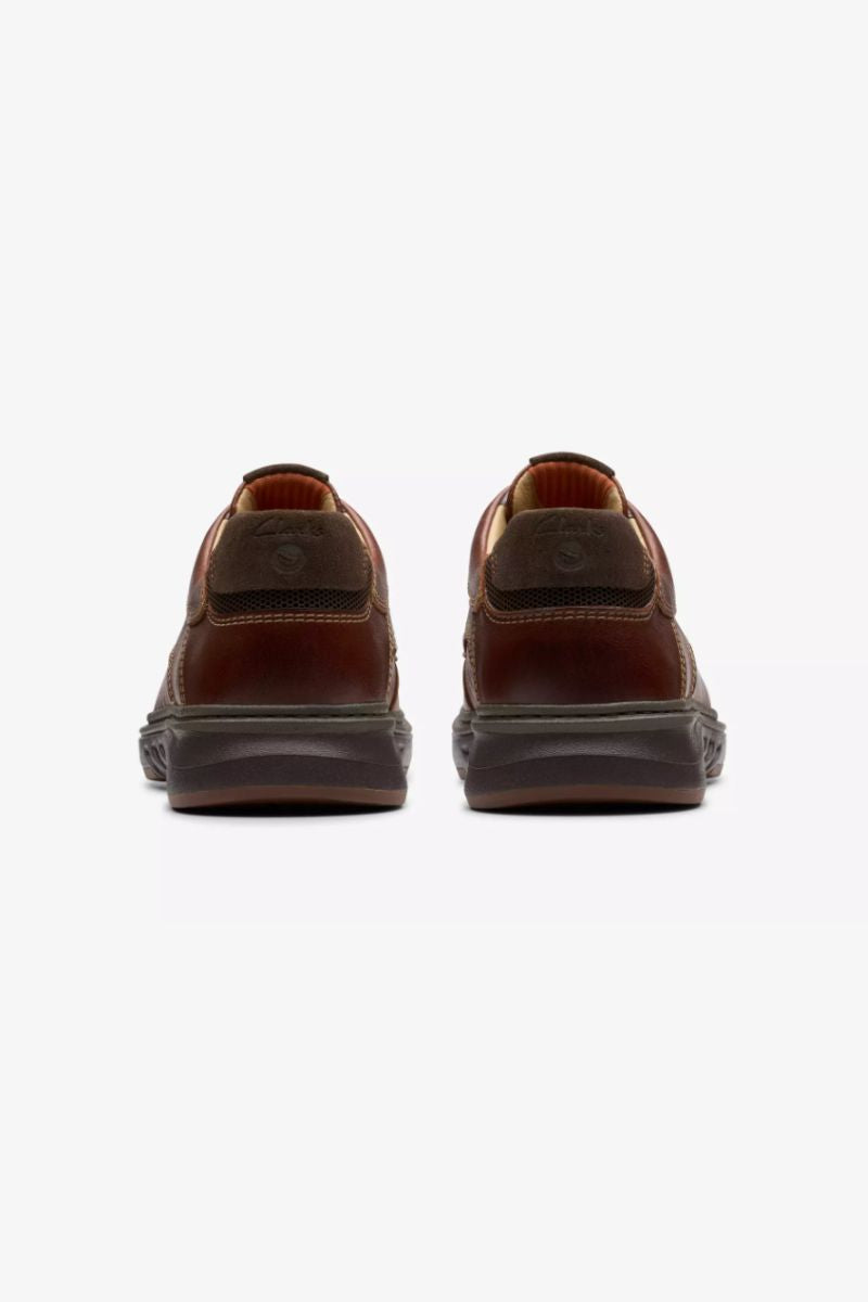 Clarks UN Briley Pace Shoe Tan Leather WIDE