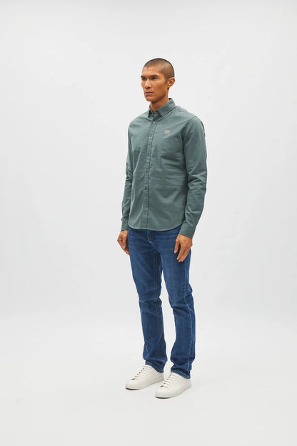 Diesel Devlyn Button Down Cotton Shirt Green Meadow