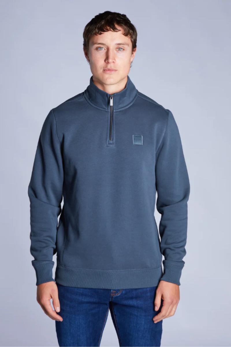 Diesel Dax 1/2 Zip Sweatshirt Petrol Blue
