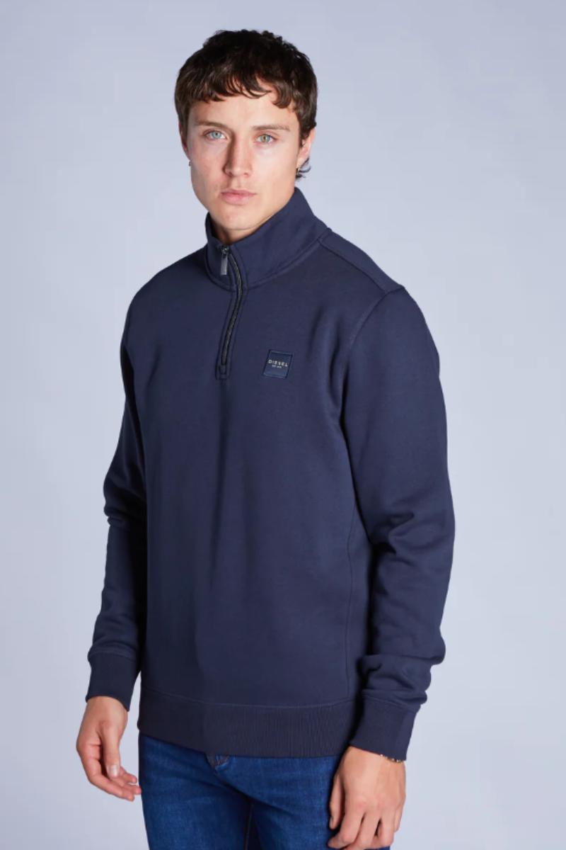 Diesel Dax 1/2 Zip Sweatshirt Salute Navy
