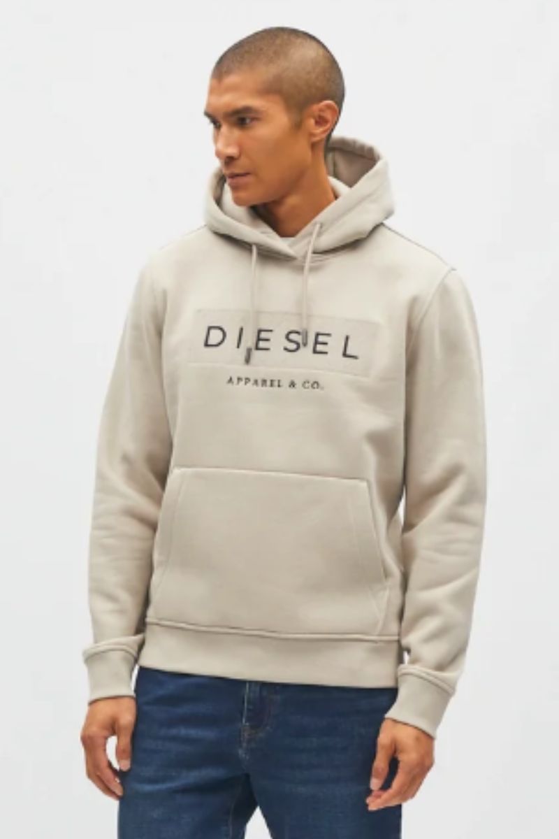 Diesel Jameson Organic Cotton Hoodie Sandshore