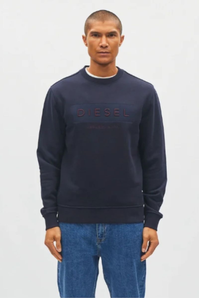 Diesel Jan Regular Fit Organic Cotton Sweatshirt Metro Navy