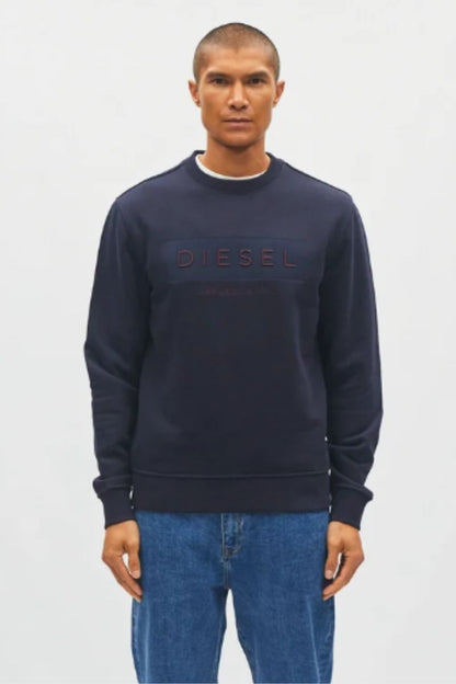 Diesel Jan Regular Fit Organic Cotton Sweatshirt Metro Navy