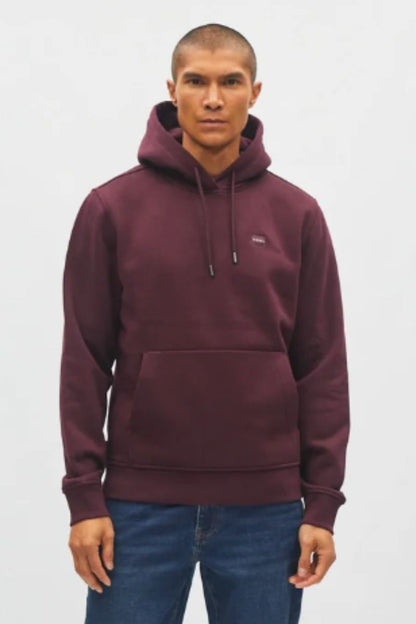 Diesel Julian Regular Fit Organic Cotton Hoodie Deep Burgundy