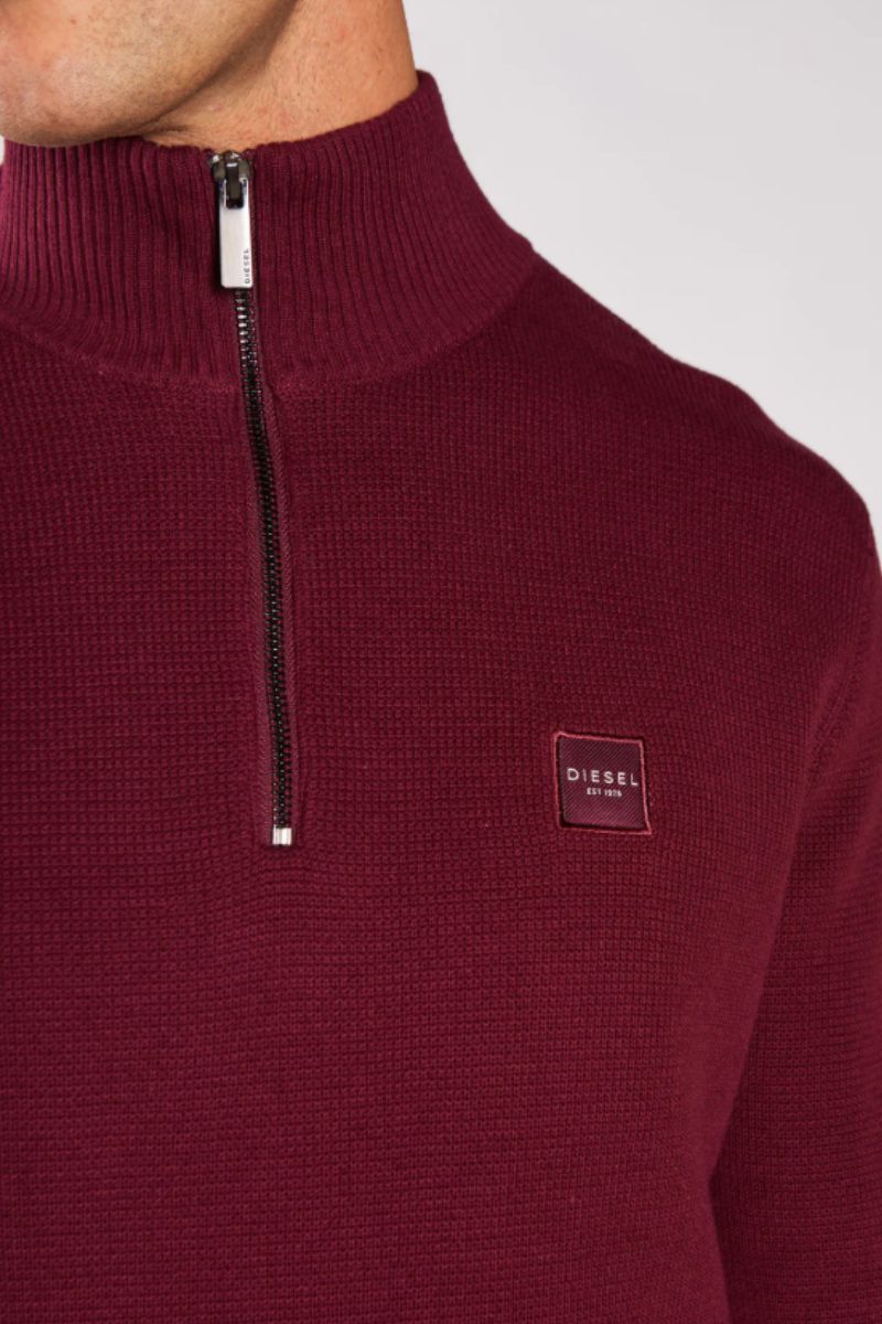 Diesel Twain Half Zip Fig Marl