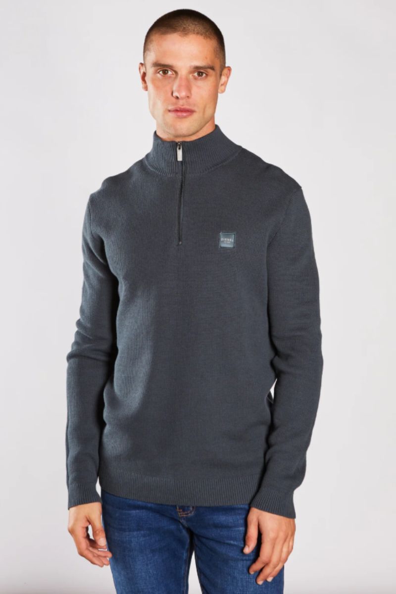 Diesel Twain Half Zip Petrol Blue
