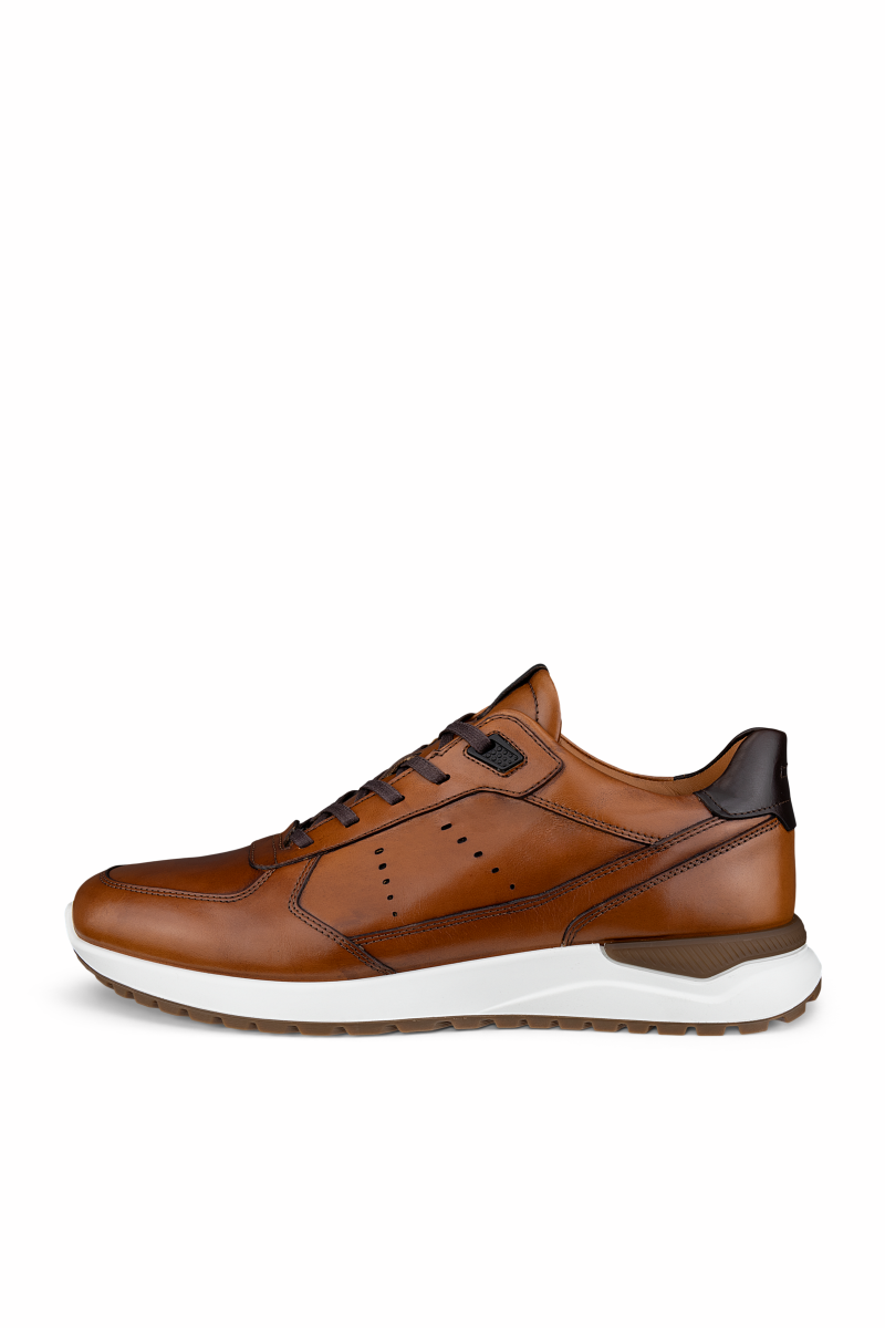 Ecco 534924 Astir Neo Leather Trainers Cocoa Brown