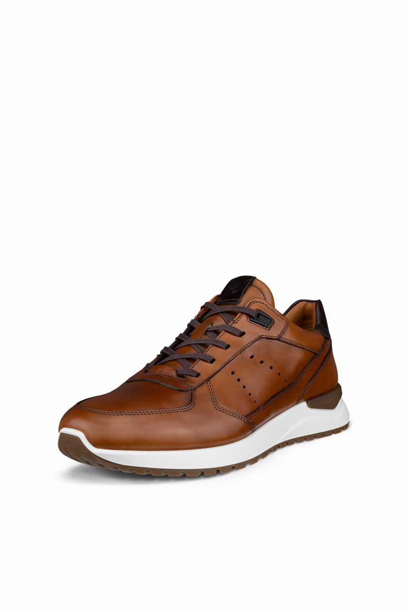 Ecco 534924 Astir Neo Leather Trainers Cocoa Brown