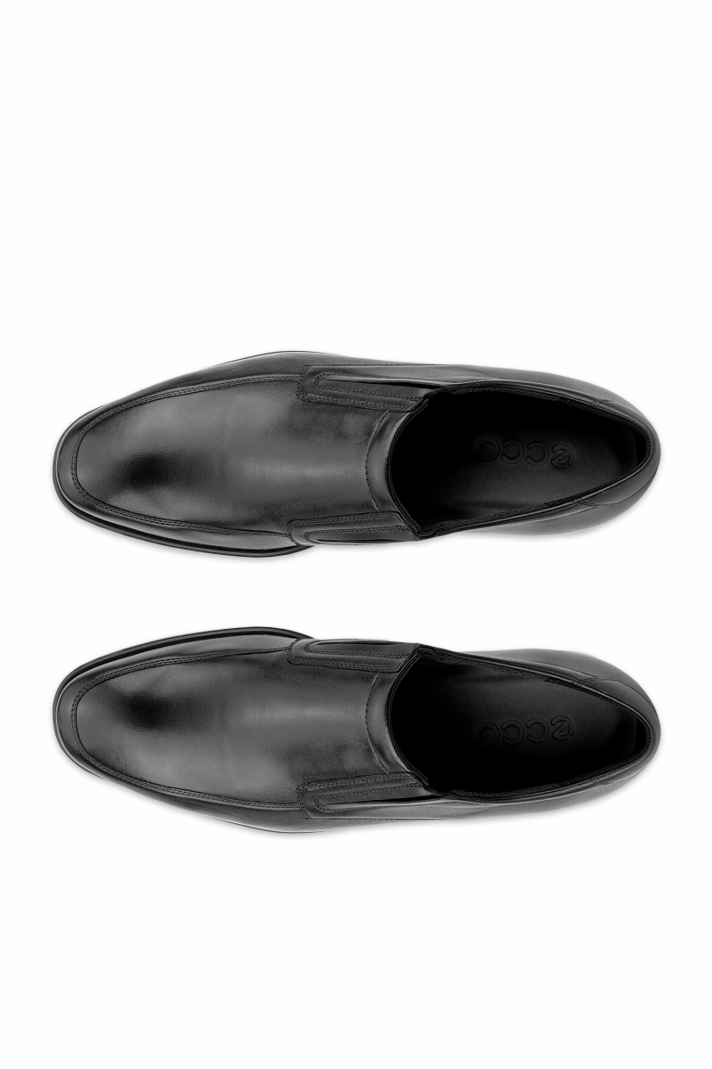 Ecco 621944 Melbourne Leather Slip On Shoes Black