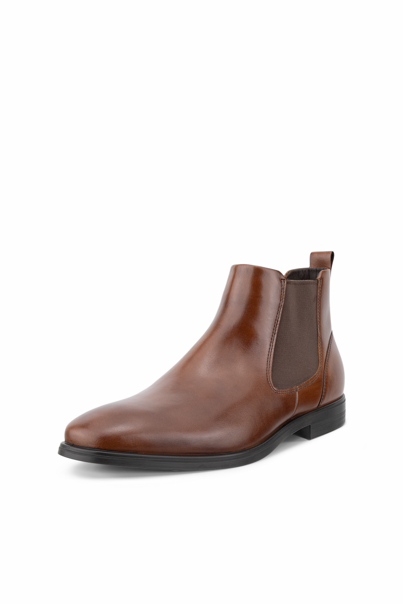 Ecco 621954 Melbourne Leather Chelsea Boots Camel