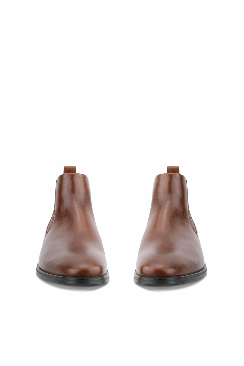 Ecco 621954 Melbourne Leather Chelsea Boots Camel