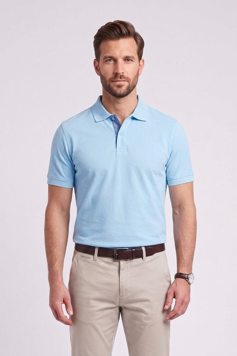 Ed Oliver Polo Shirt Sky