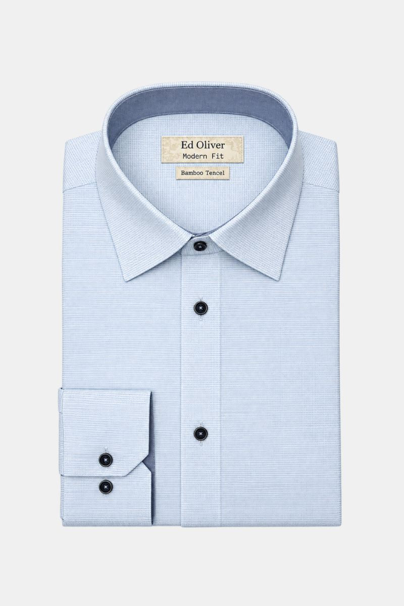 Ed Oliver E05 Modern Fit Shirt Blue