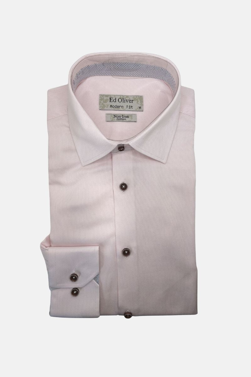 Ed Oliver Modern Fit Shirt Pink