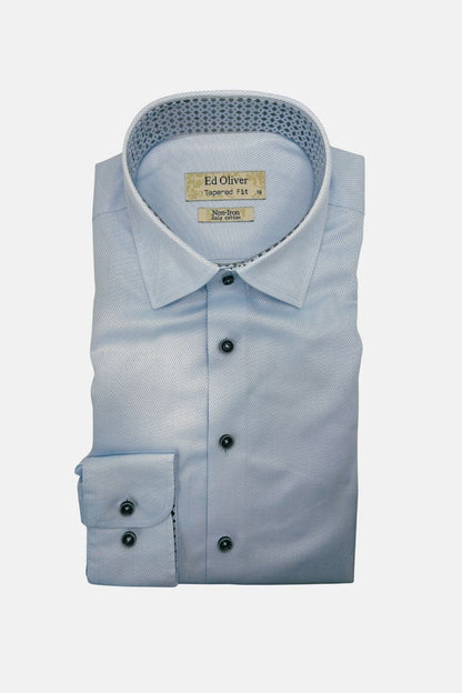 Ed Oliver Tapered Fit Shirt Sky Blue