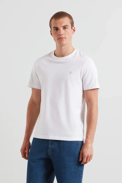 Farah Danny Regular Fit Short Sleeve T-Shirt White