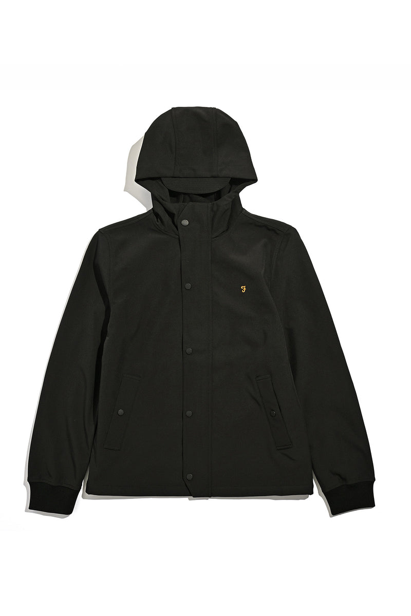 Farah F4RFF030 Brydon Regular Fit Softshell Jacket Black