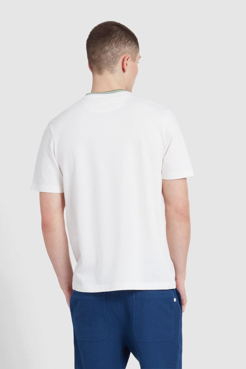 Farah Alvin Tipped T-Shirt Ecru