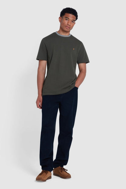 Farah Alvin Tipped T-Shirt Evergreen