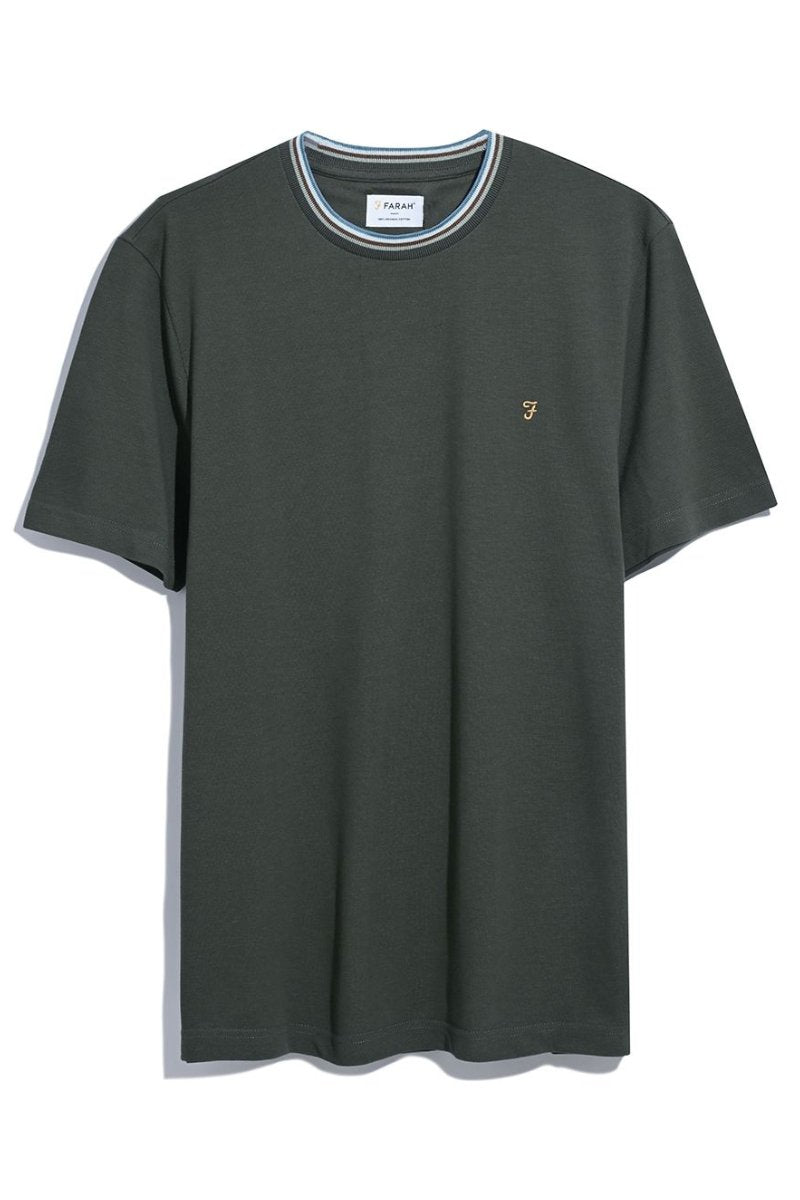 Farah Alvin Tipped T-Shirt Evergreen