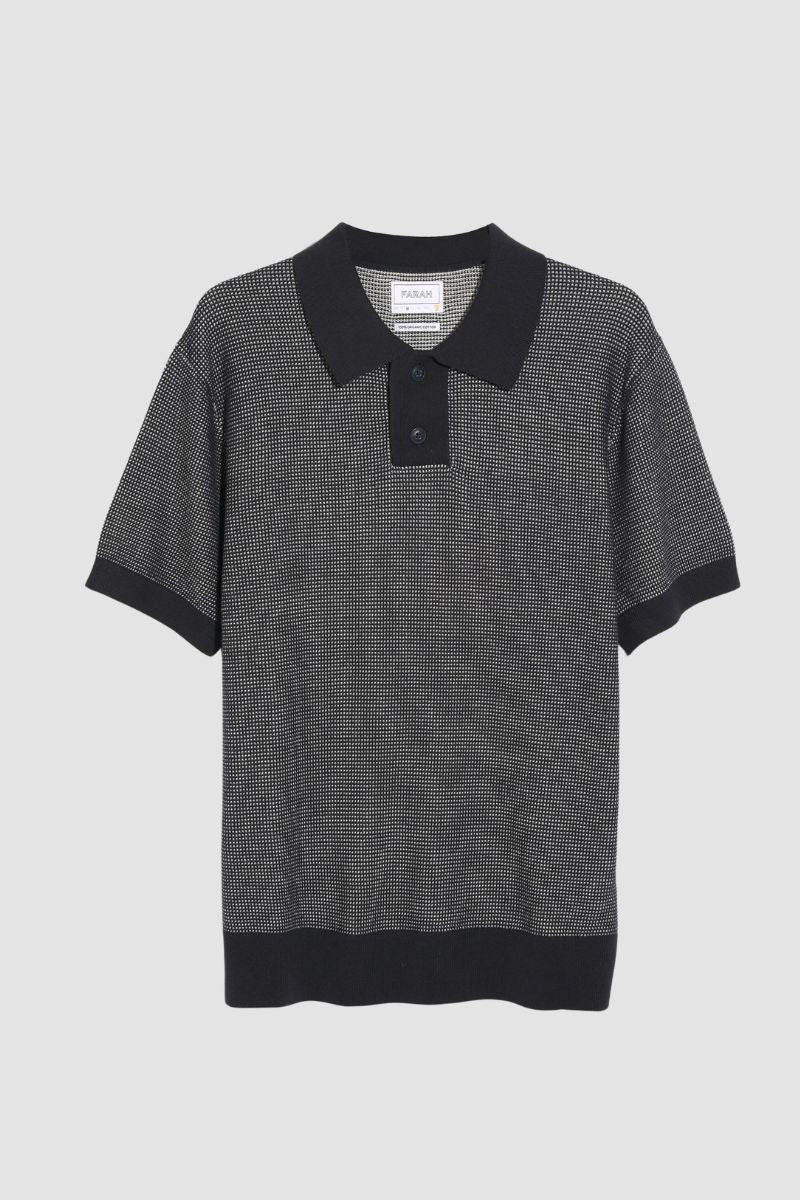 Farah Birch Knitted Polo Navy