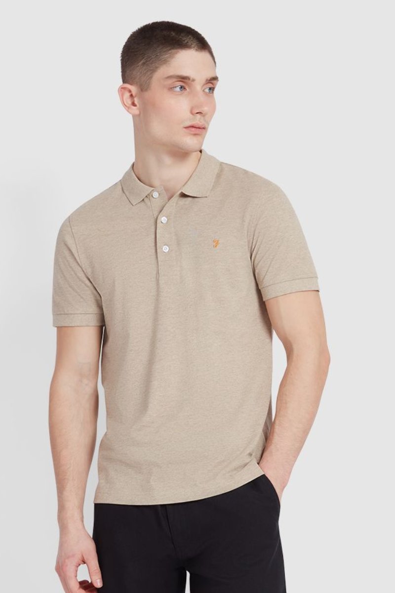 Farah Blanes SS Polo Hazelnut