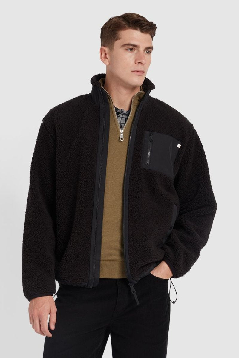 Farah Bradley Full Zip Fleece Black