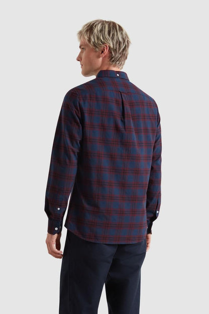 Farah Brewer Check Shirt Bordeaux