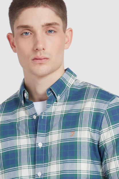 Farah Brewer Check Shirt Cold Metal