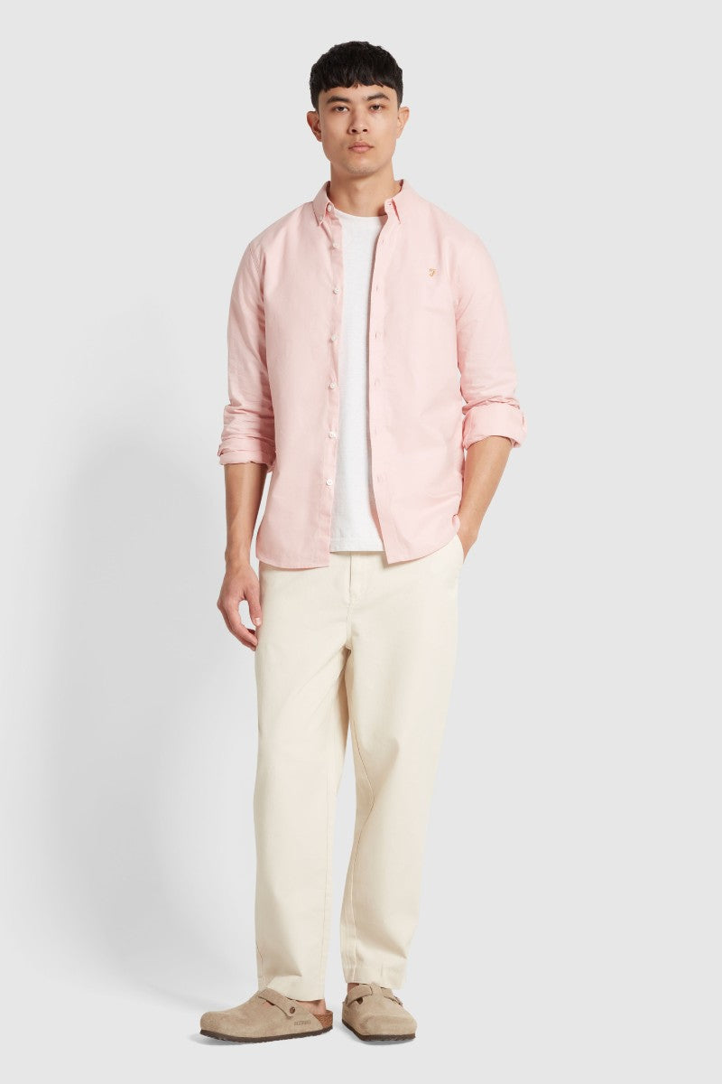 Farah Brewer Slim Shirt Powder Pink