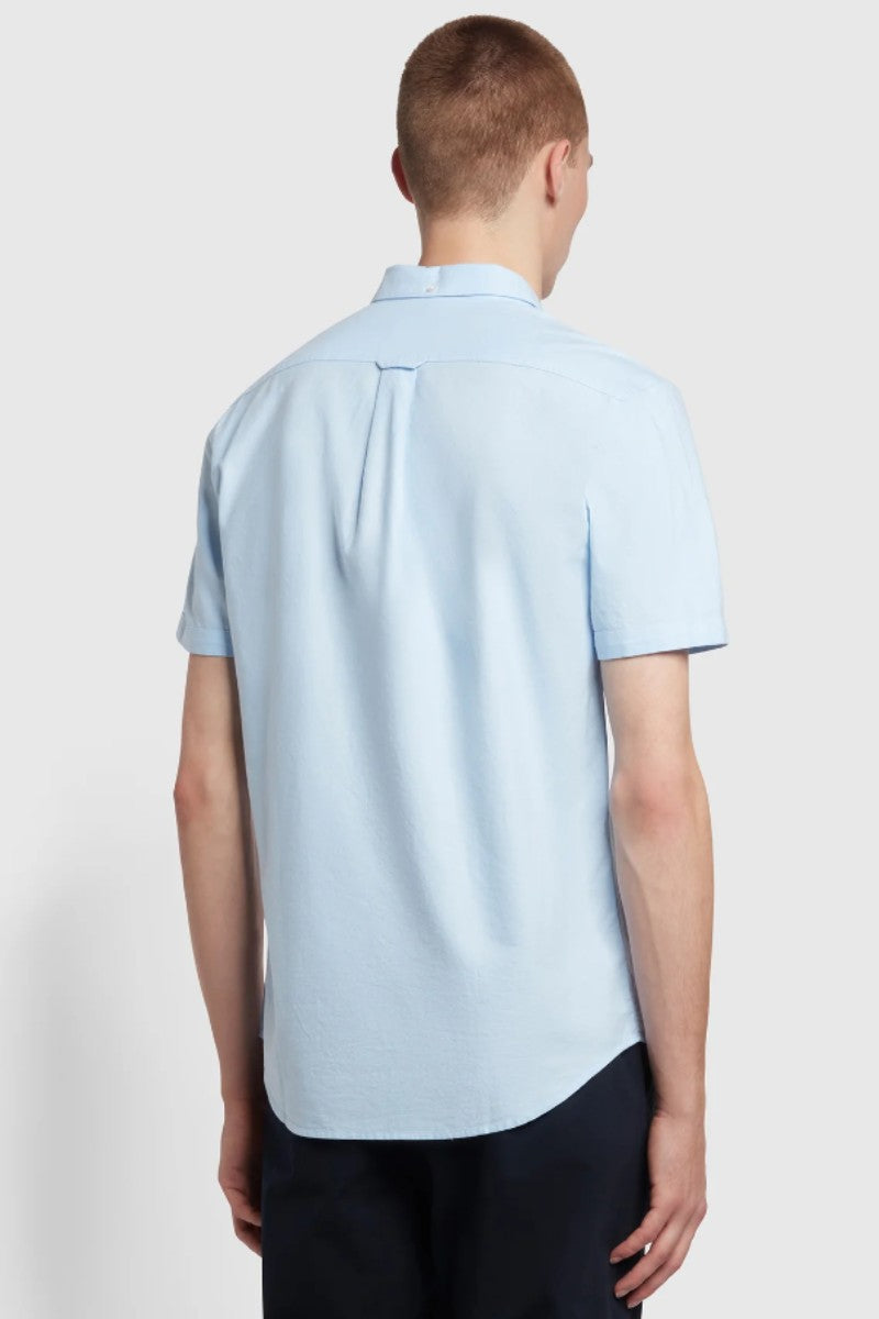 Farah Brewer Short Sleeve Shirt Sky Blue