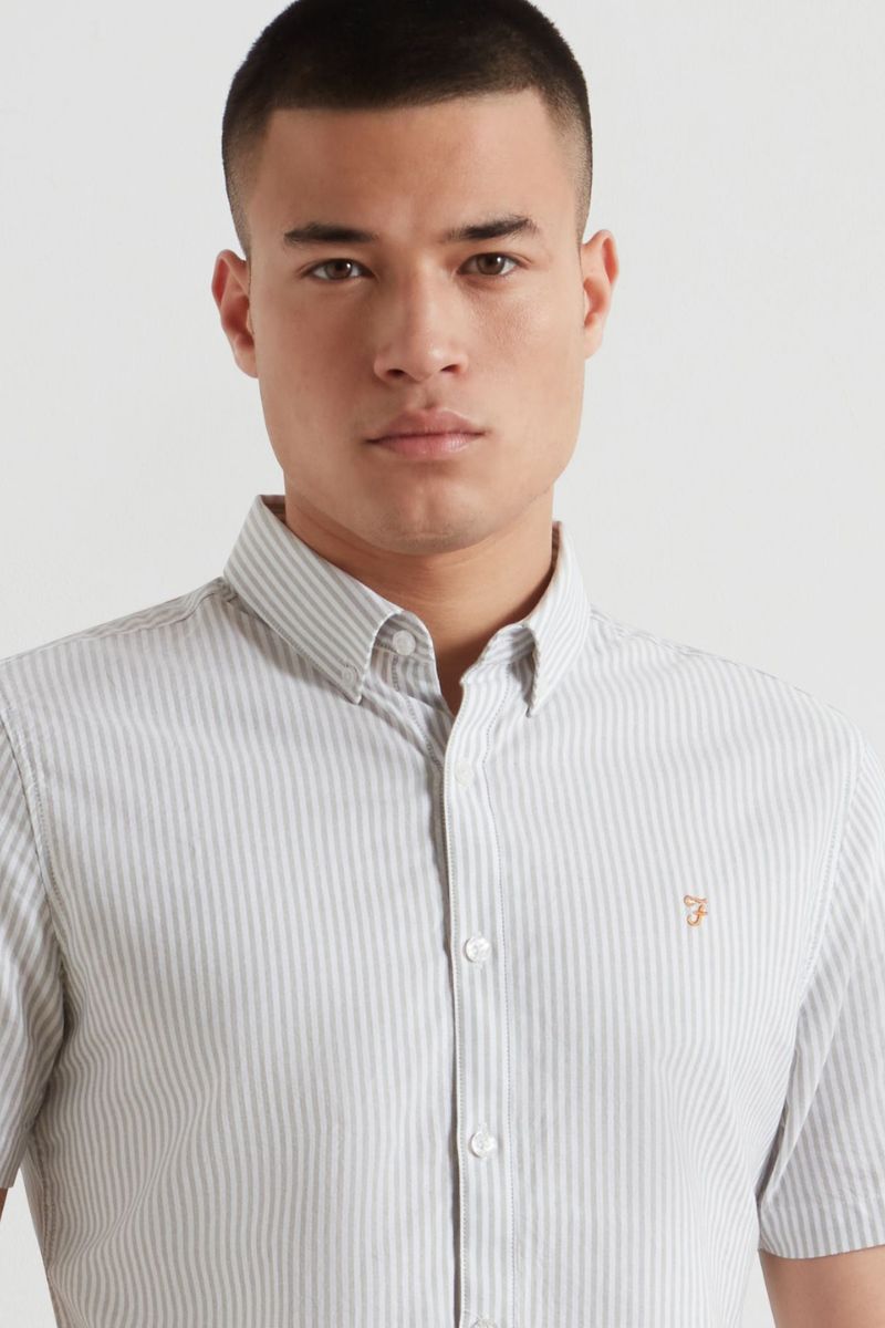 Farah Brewer SS Stripe Shirt Balsam