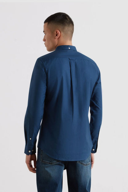 Farah Brewer Slim Shirt Agean Blue