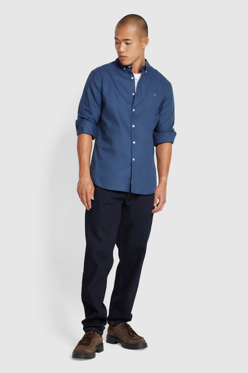 Farah Brewer Shirt Deep Blue