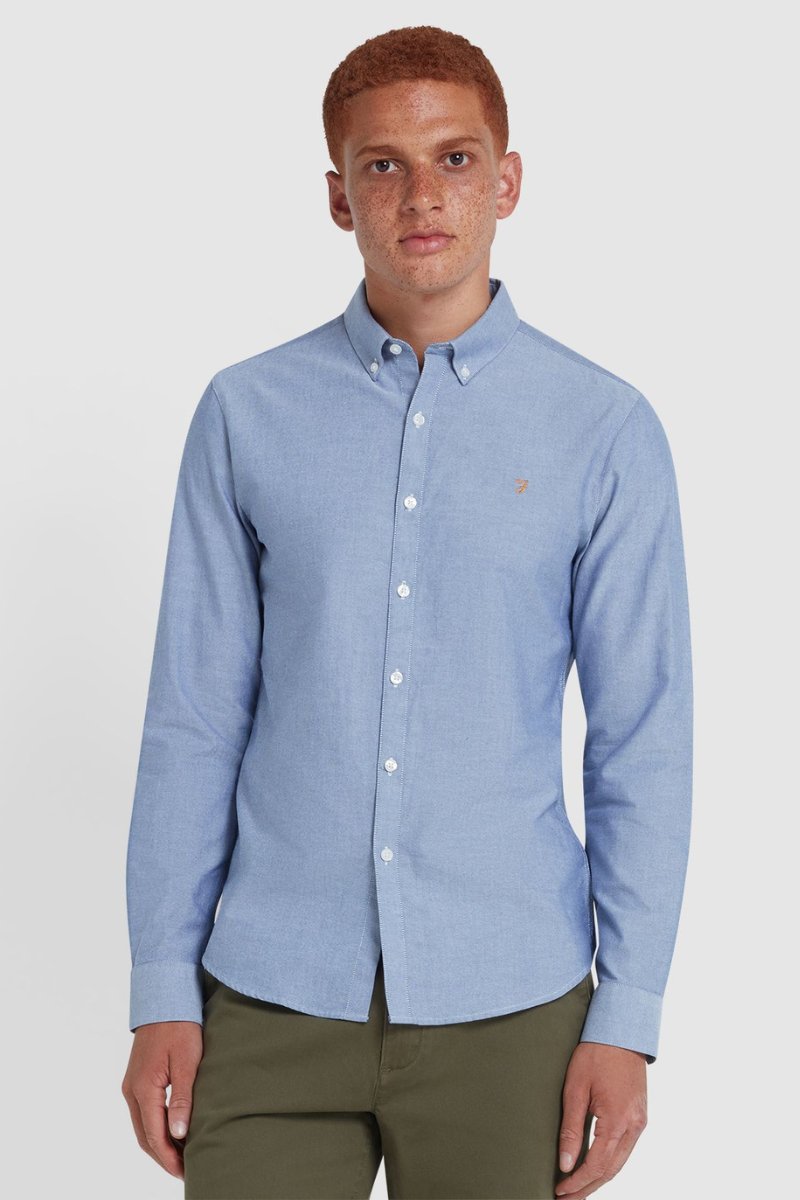 Farah Brewer Shirt Dusk Blue