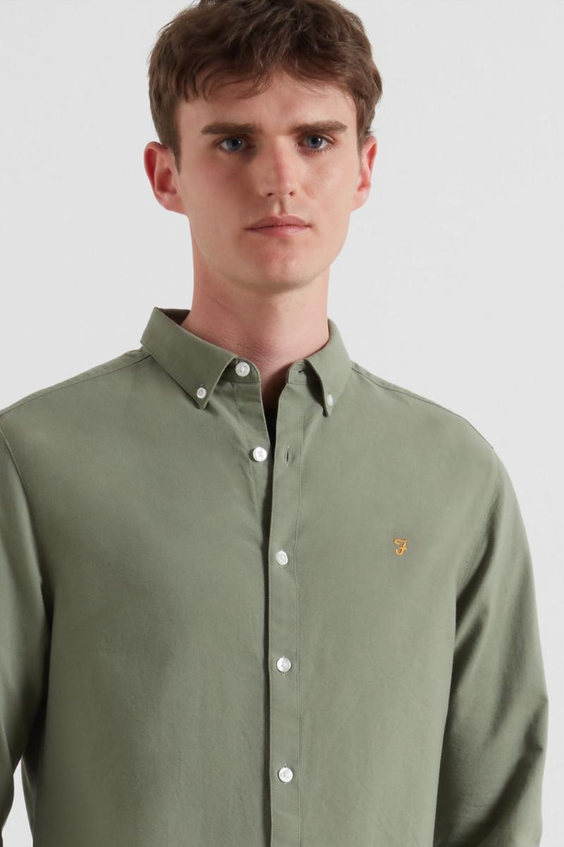 Farah Brewer Slim Shirt Tarragon