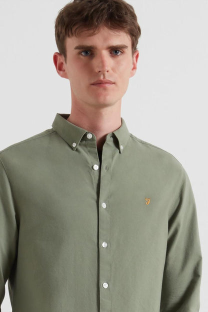 Farah Brewer Slim Shirt Tarragon