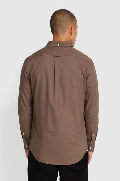 Farah Brewer Shirt Mushroom Grey