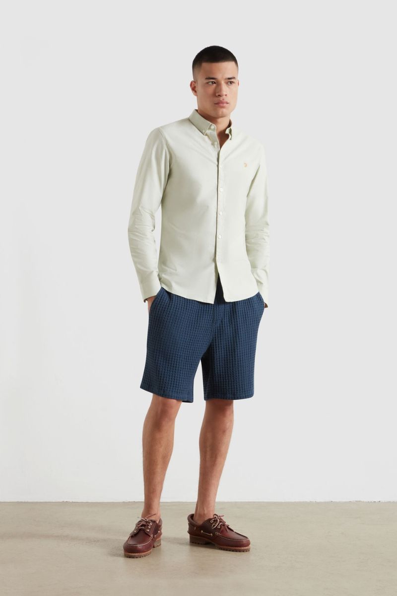 Farah Brewer Slim Shirt Soft Green