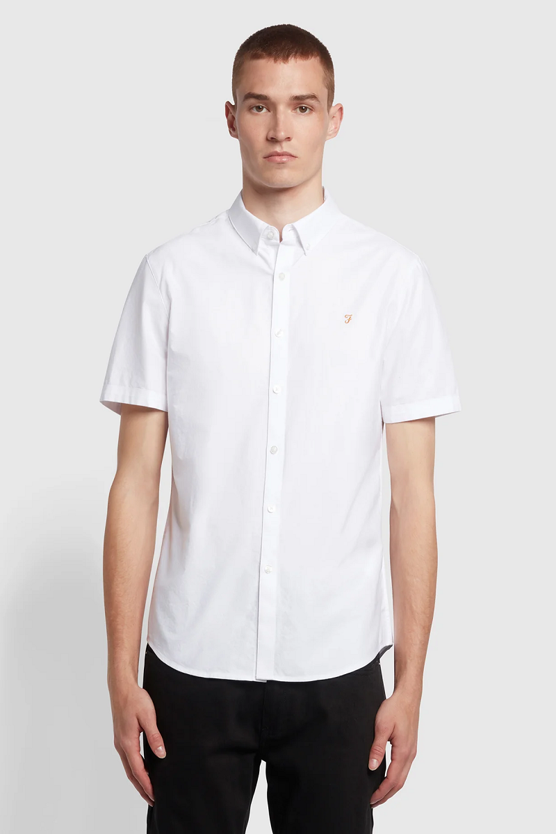 Farah Brewer Short Sleeve Shirt White