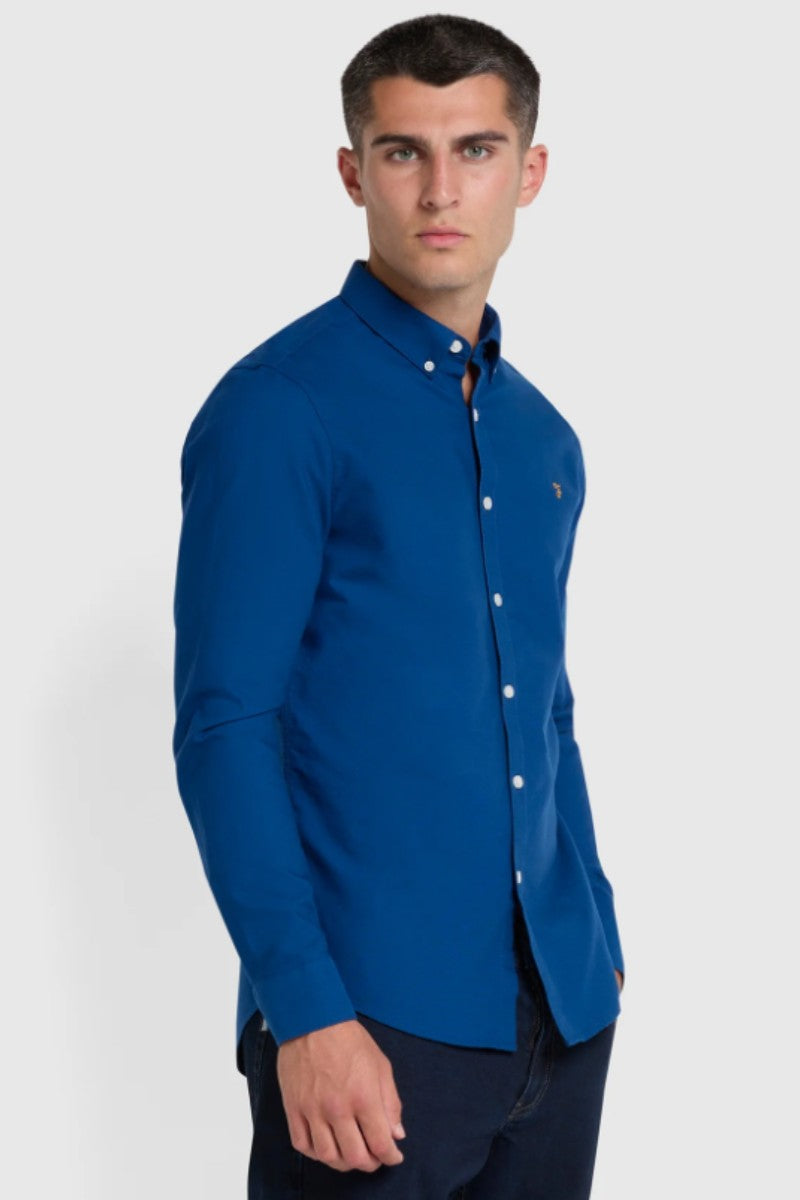 Farah Brewer Slim Shirt Blue Peony