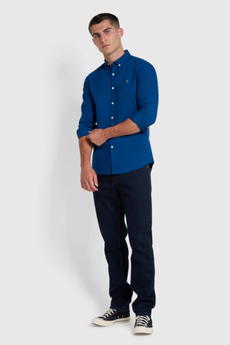 Farah Brewer Slim Shirt Blue Peony