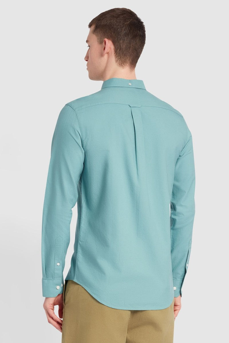 Farah Brewer Slim Shirt Brook Blue