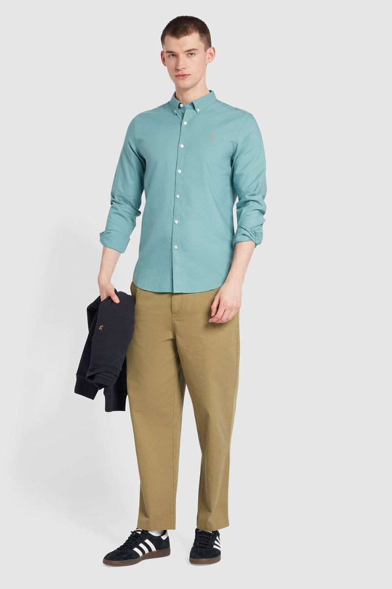 Farah Brewer Slim Shirt Brook Blue