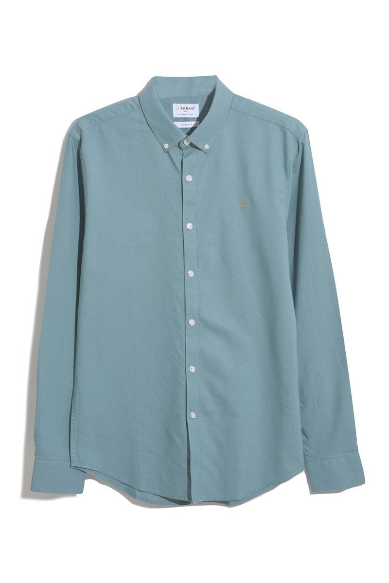 Farah Brewer Slim Shirt Brook Blue