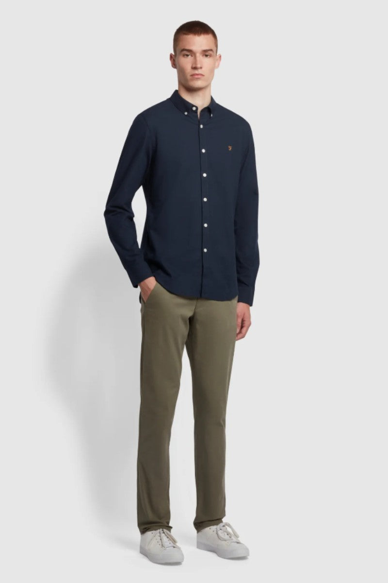 Farah Brewer Slim Shirt Navy